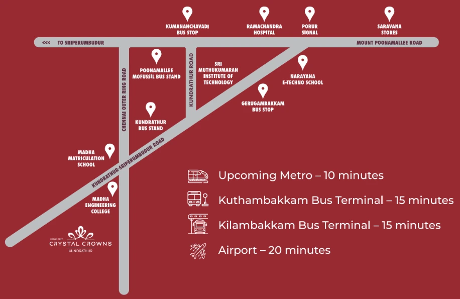 Villa Plots for sale in Kundrathur, Chennai | Land for sale in Kundrathur- Crystal Crown by Urban Tree